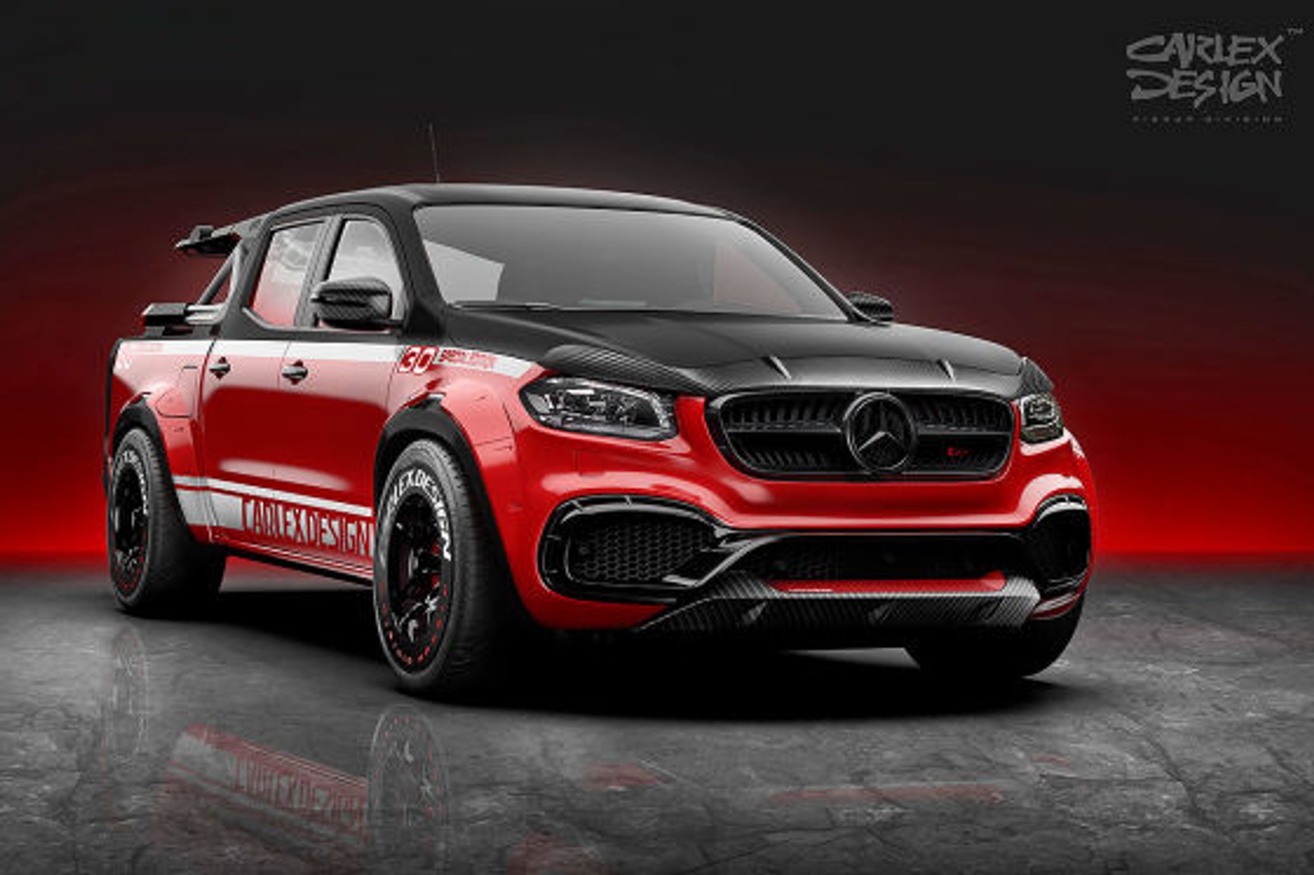 Mercedes klasy X z polskim bagażnikiem rowerowym