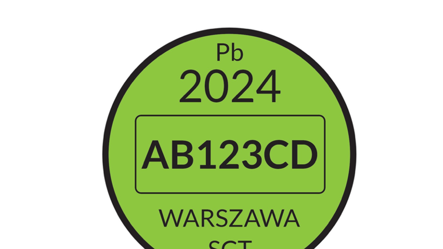 Tak wygląda nowa naklejka uprawniająca do wjazdu do Strefy Czystego Transportu w Warszawie