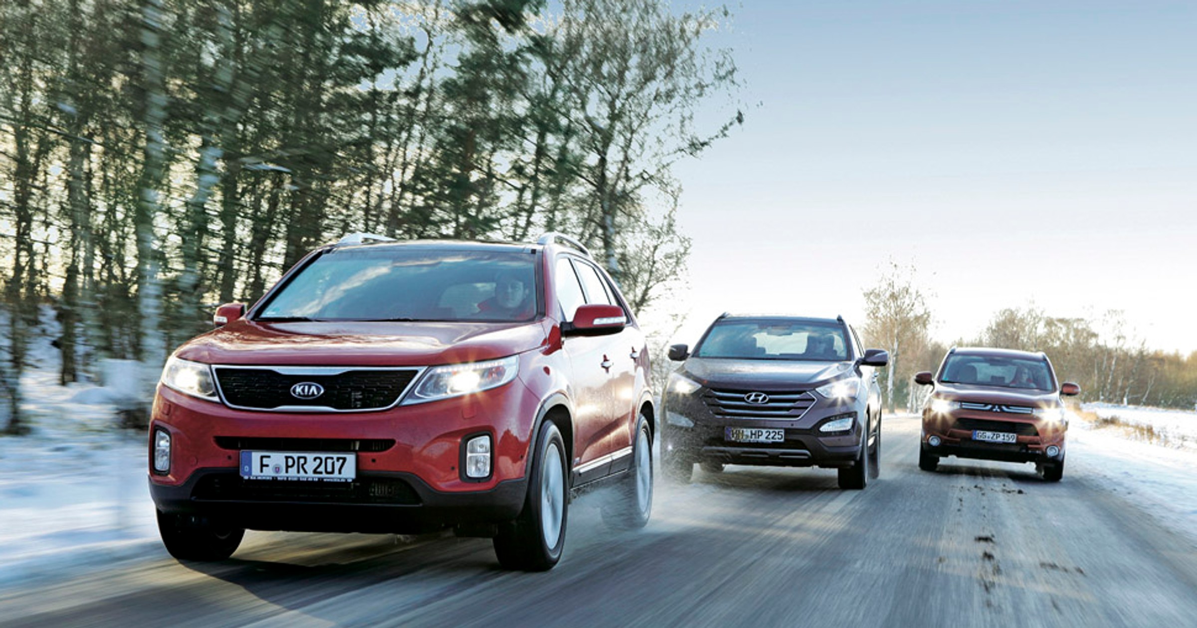 Mitsubishi Outlander kontra Kia Sorento i Hyundai Santa Fe: luksusowe diesle z napędem 4x4