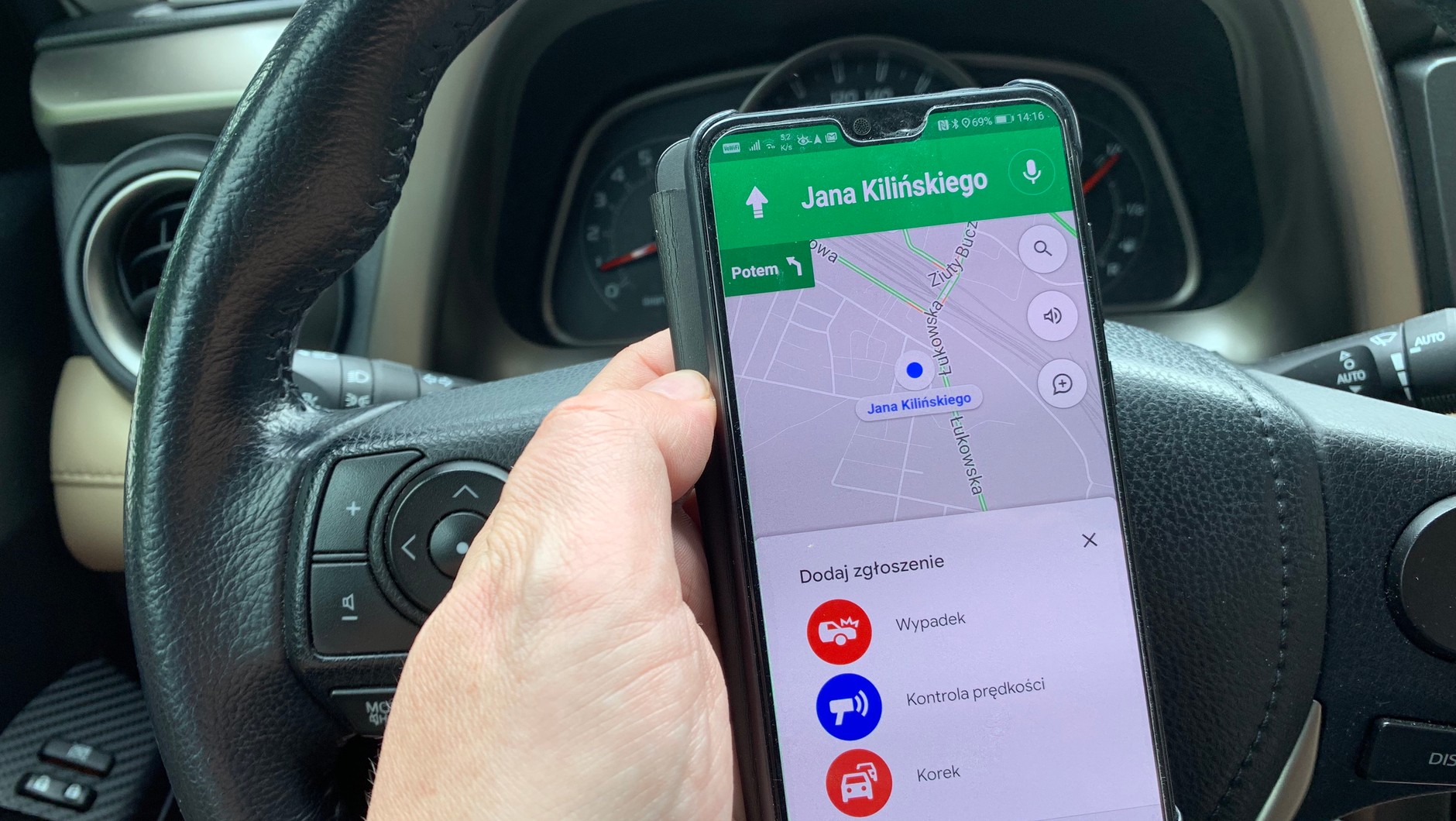 Google Maps z funkcją ostrzegania
