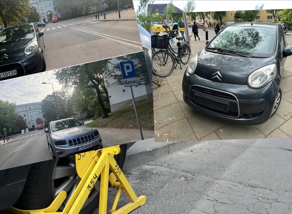 Kto tak parkuje pod siedzibą policji? Napisaliśmy, policjantów ukarano