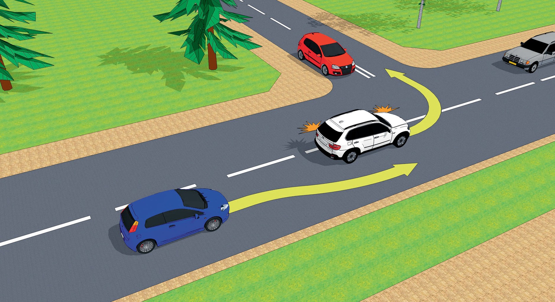 Pojazd skręcający w lewo trzeba wyprzedzać z prawej strony