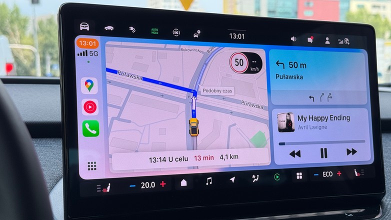 Google Maps w Apple CarPlay