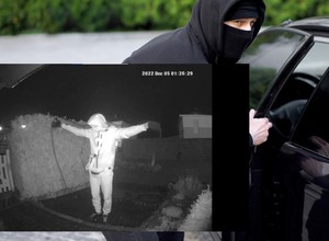 Tak kradną samochody "na walizkę". Złodziej dał się nagrać. Chodzi jak zjawa wokół domu