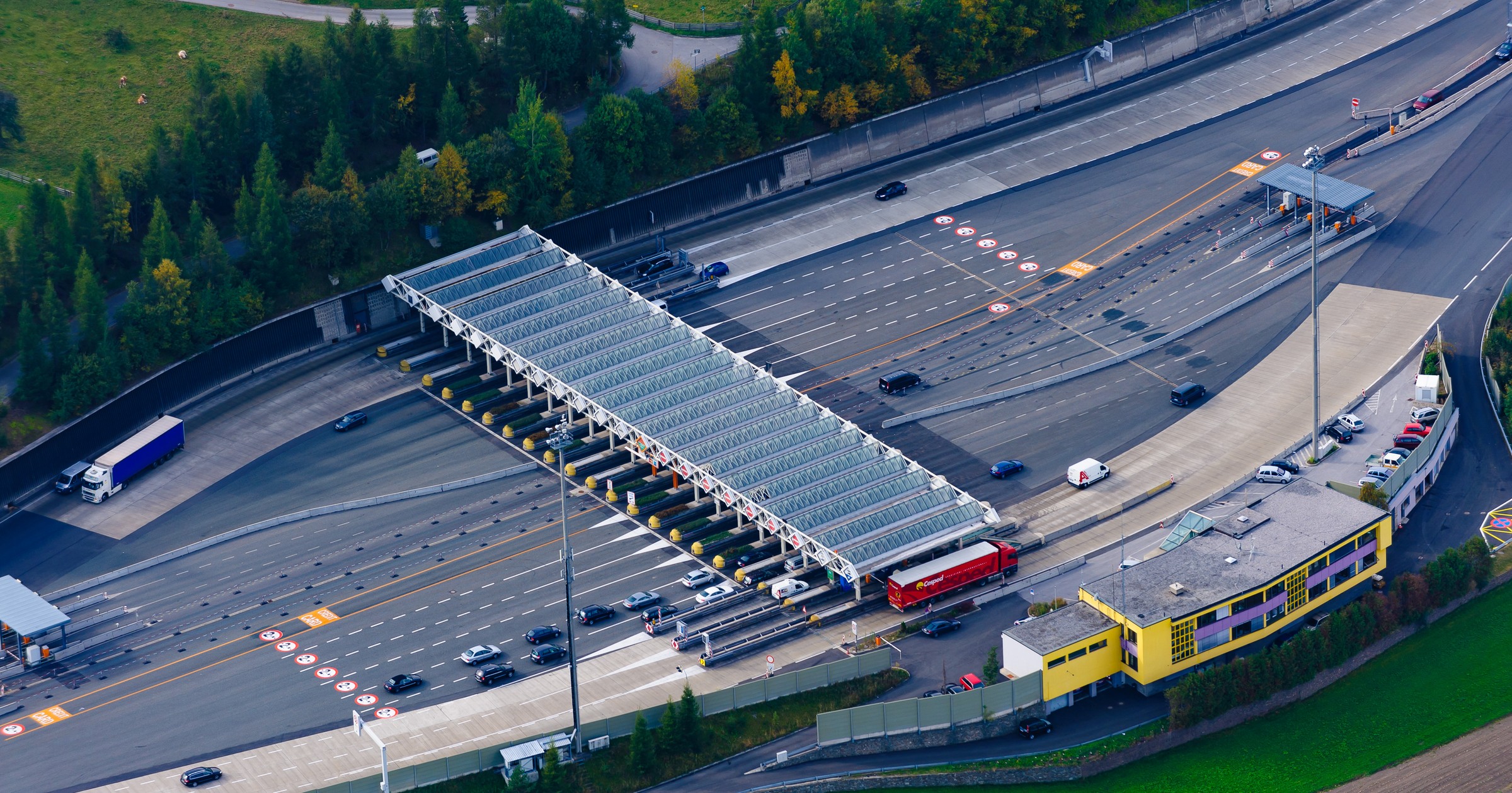 Punkt poboru opłat Schönberg na autostradzie A13 w Austrii