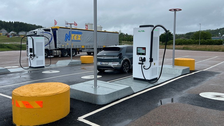 Stacja ładowania samochodów elektrycznych w Norwegii