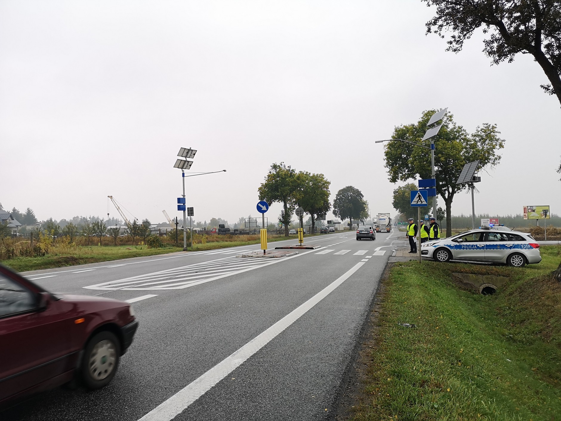 Policyjna kontrola przy DK2 w okolicach Siedlec