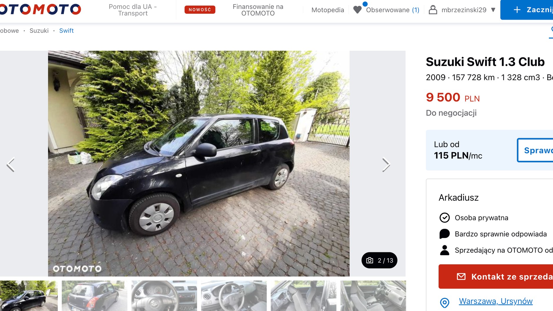 Suzuki Swift z ogłoszenia