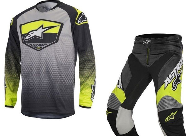 Odzież offroadowa Alpinestars Racer Supermatic i Radar Flight: spodnie, koszulka i rękawice