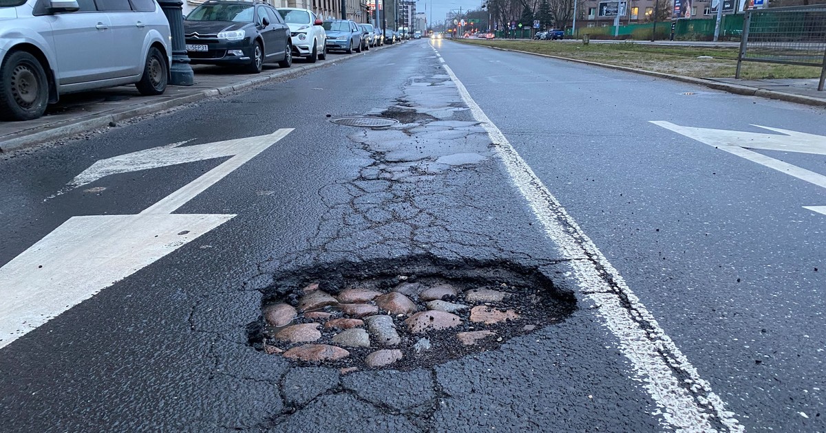 Dziura w ulicy Łódź