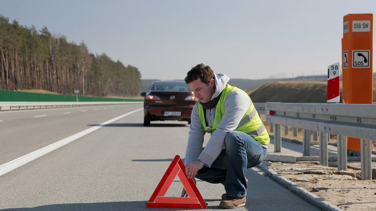 Awaria na autostradzie