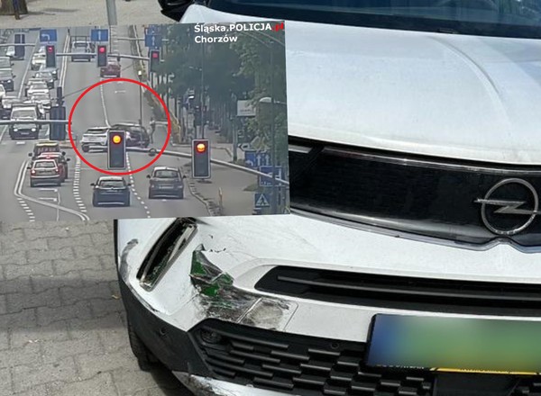 Policja pokazała przerażające nagranie kolizji. Uwagę zwraca chwila przed
