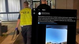 Motocyklista jechał pomiędzy autami z prędkością 299 km na godz. Policja już go zatrzymała