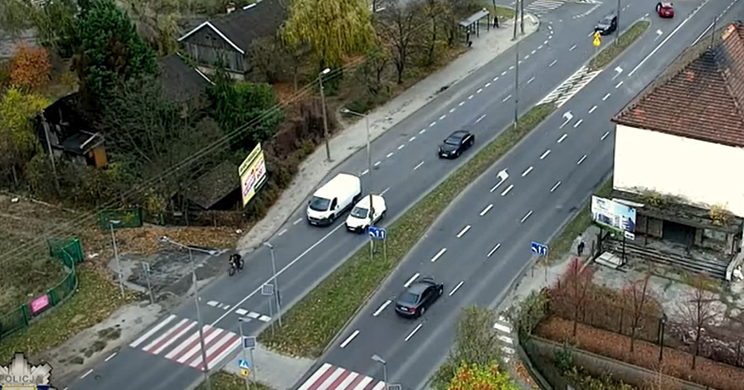Policjanci sprawdzali zachowanie uczestników ruchu z drona