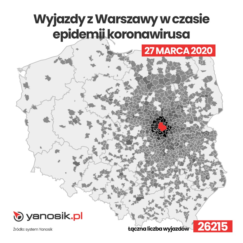 Wyjazdy z Warszawy w czasie pandemii - cz 4