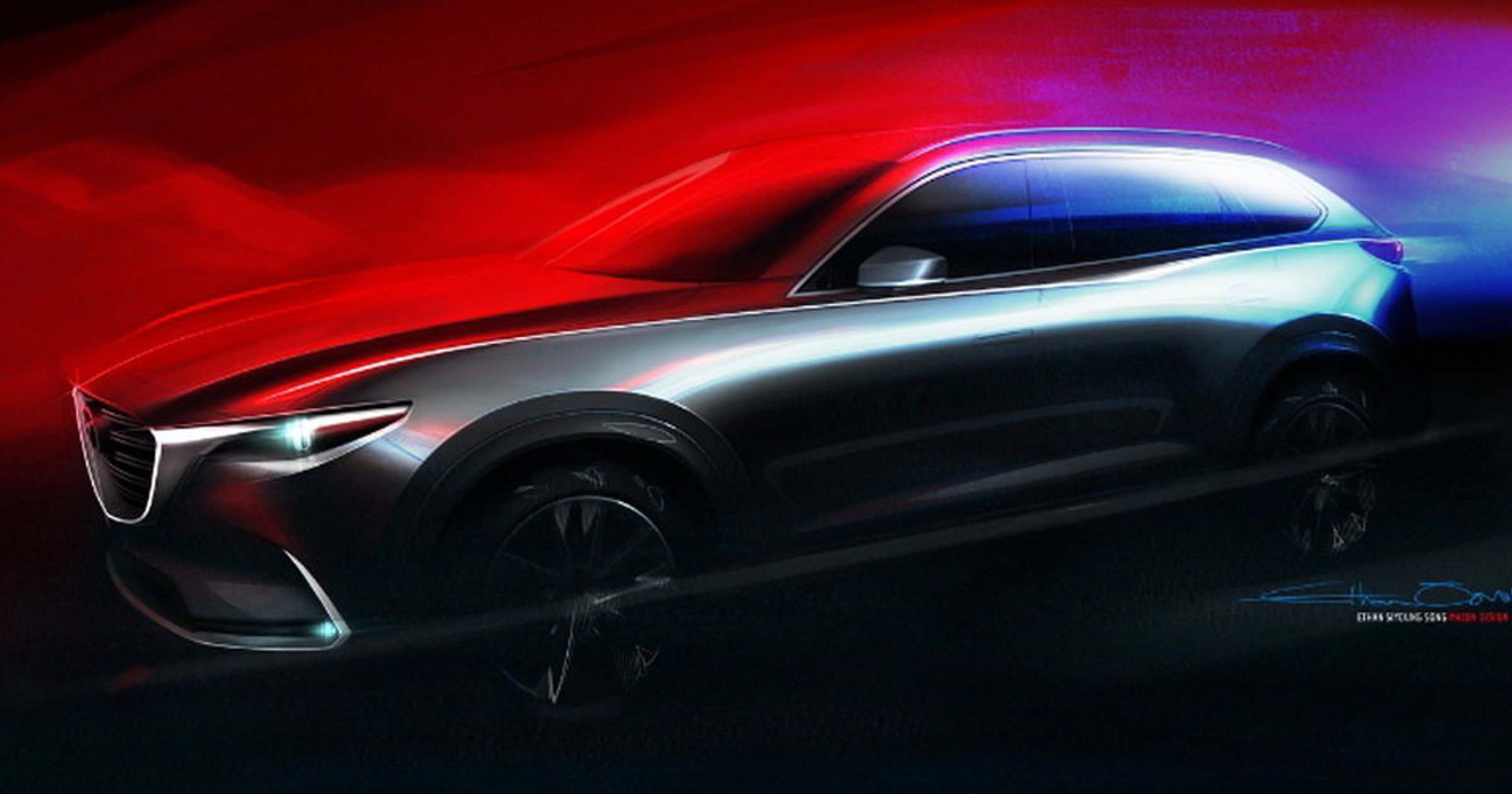 Szkic nowej Mazdy CX-9