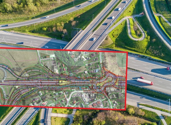 Nowe rondo biszkoptowe i estakada na węźle Kraków Południe. "Wyższy poziom"