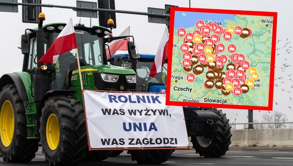 Paraliż dróg w całej Polsce. Gdzie będą protestować rolnicy? [MAPA]