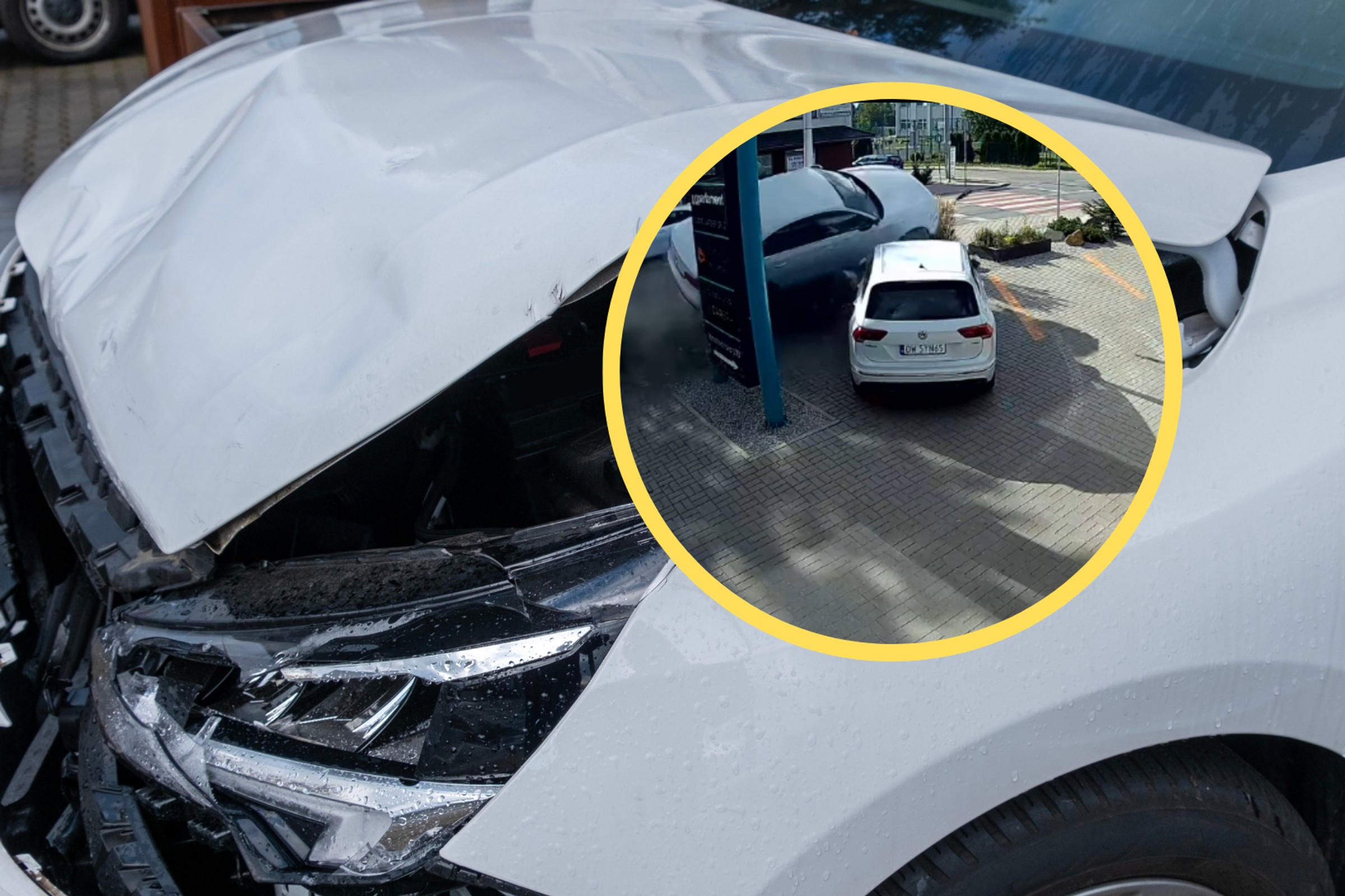 Samochód wzbił się w powietrze we Wrocławiu. Wszystko się nagrało