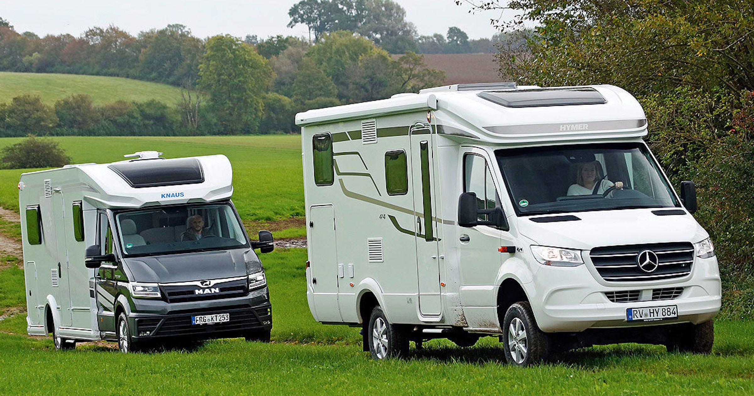 Dwa kampery 4x4: Hymer i Knaus