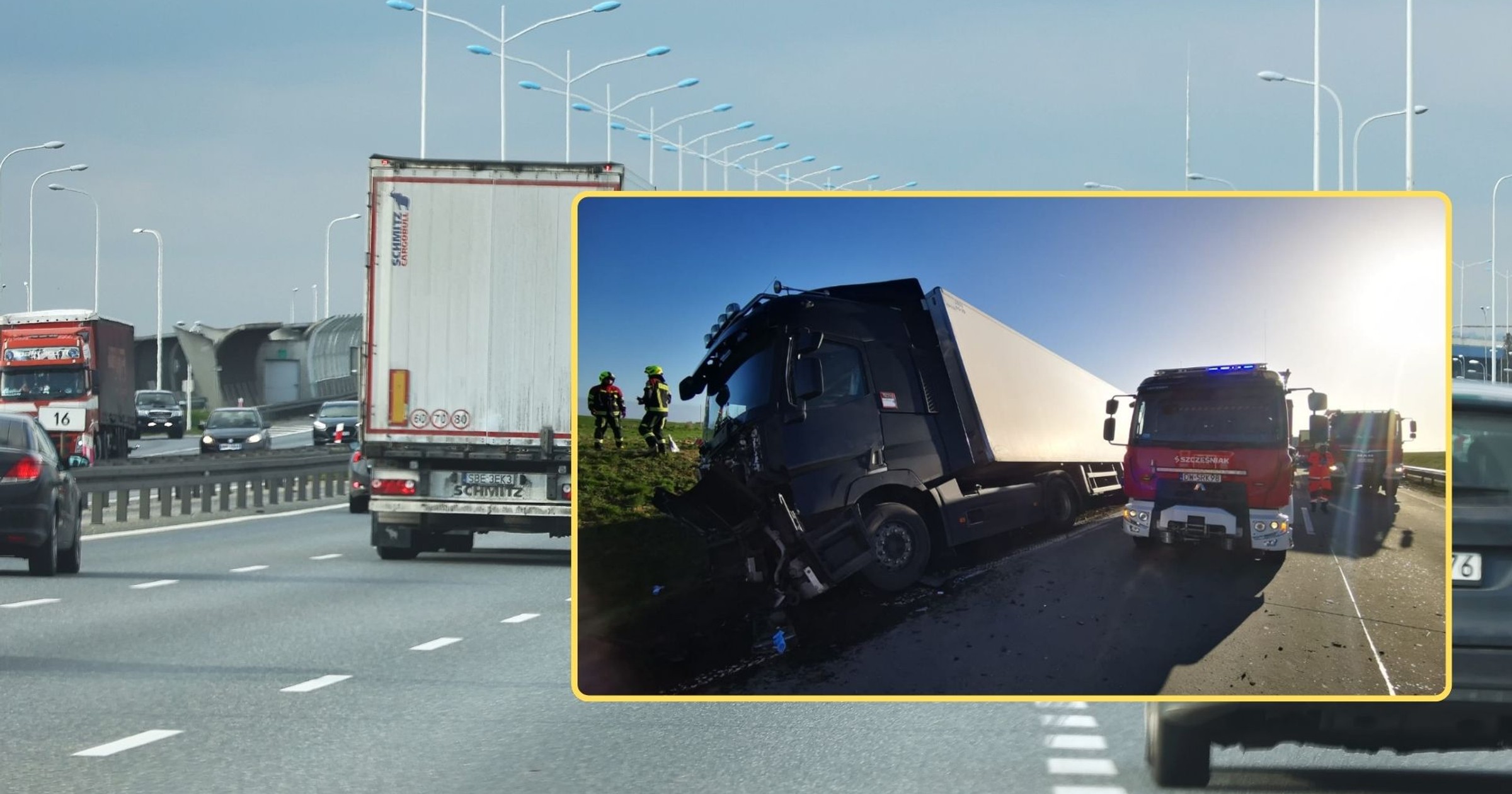 Tragedia na autostradzie A4. Trzy osoby nie żyją, pięć zostało rannych / fot. facebook.com/kwpspwewroclawiu