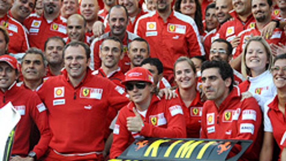 Grand Prix Belgii 2009: dwie gwiazdy wyścigu - Raikkonen i Fisichella (fotogaleria)