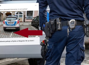 Zobaczyli zaparkowany radiowóz. Sprawa szybko trafiła na policję