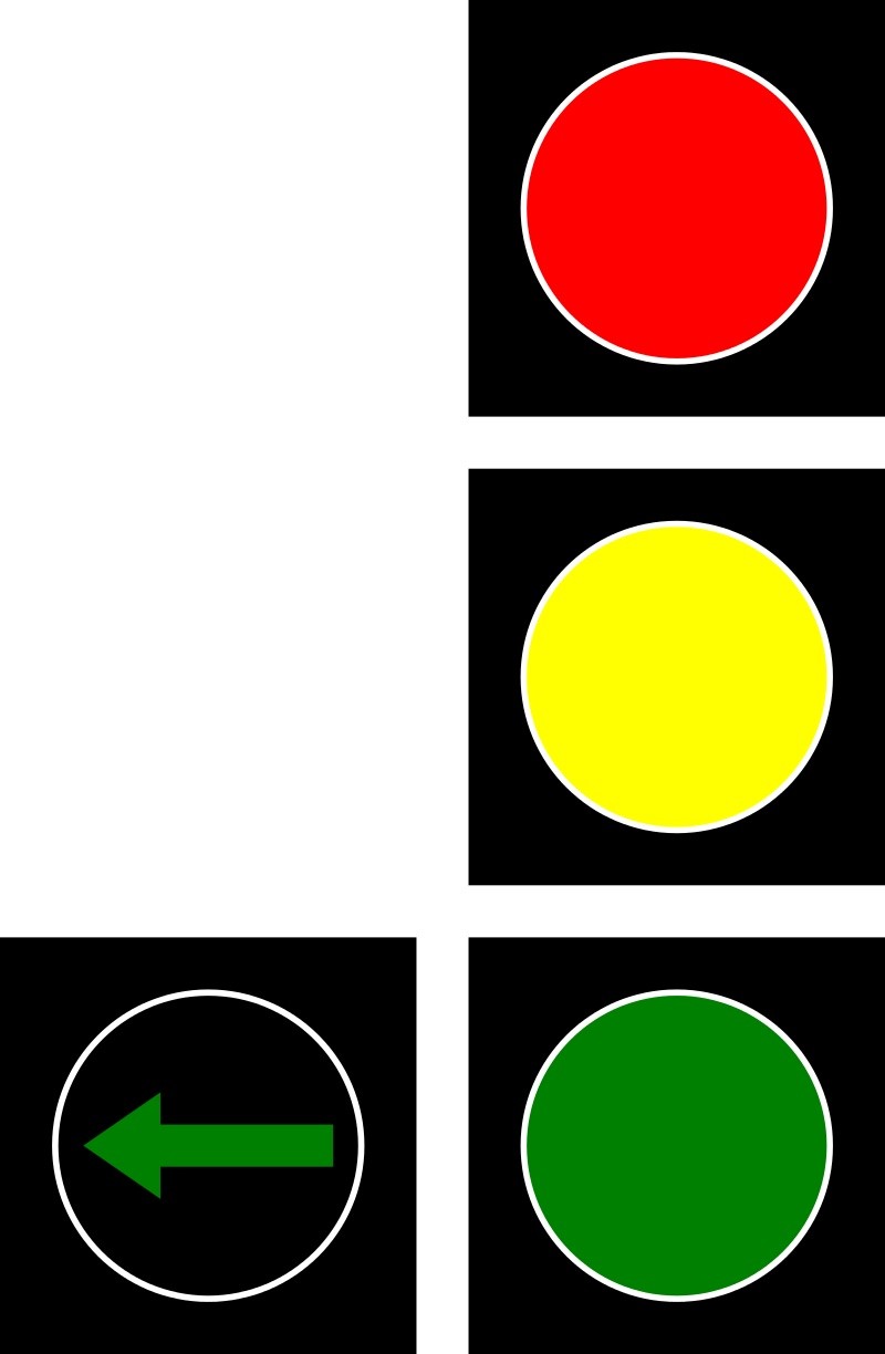 Sygnalizator S-2 z tzw. zieloną strzałką