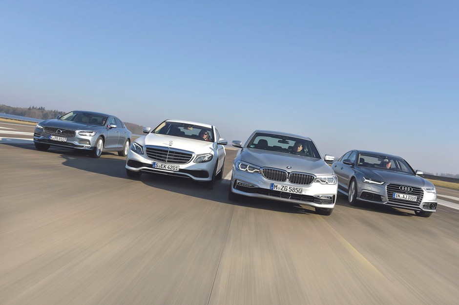 Superoszczędne limuzyny - Volvo S90 kontra Mercedes E 220d, BMW 520d i Audi A6 2.0 TDI