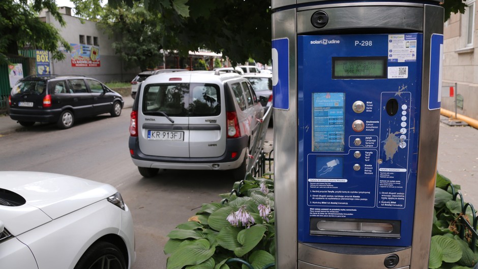 Parkowanie, parkomat, Kraków