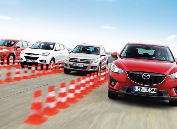 Mazda CX-5 kontra Volkswagen Tiguan, Hyundai ix35 i Ford Kuga: porównanie kompaktowych SUV-ów