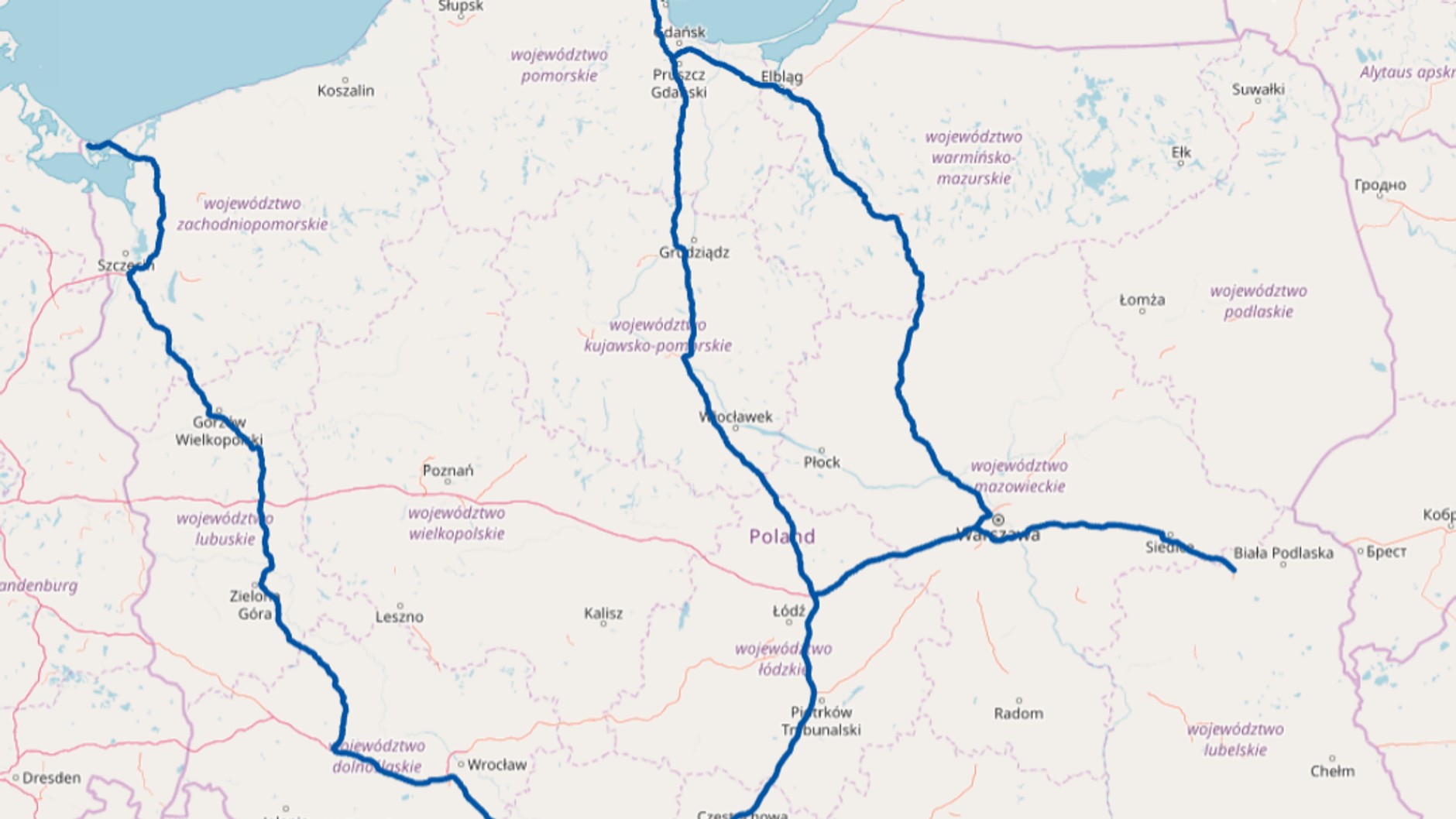 Korytarz - Morze Bałtyckie - Adriatyk