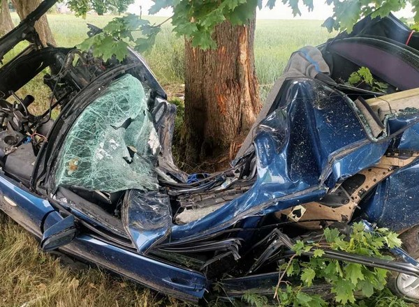 25-latek w BMW uderzył w drzewo. Kierowca zginął. Widok jest przerażający [ZDJĘCIA]