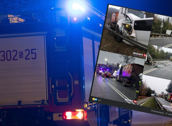 Tragiczny wypadek w Czchowie. Zderzenie dwóch busów i ciężarówki