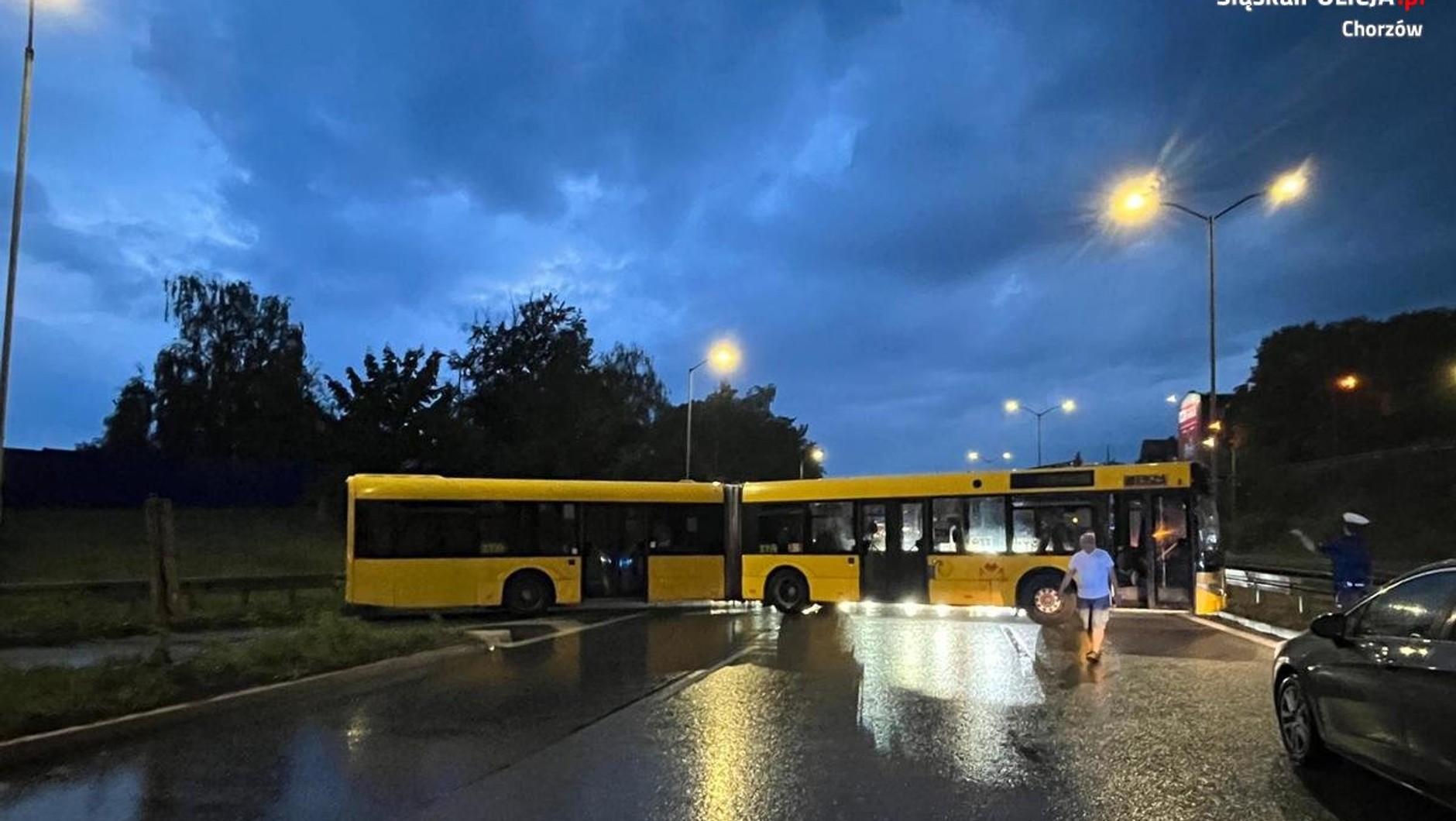 Ruch był sparaliżowany przez około pół godziny