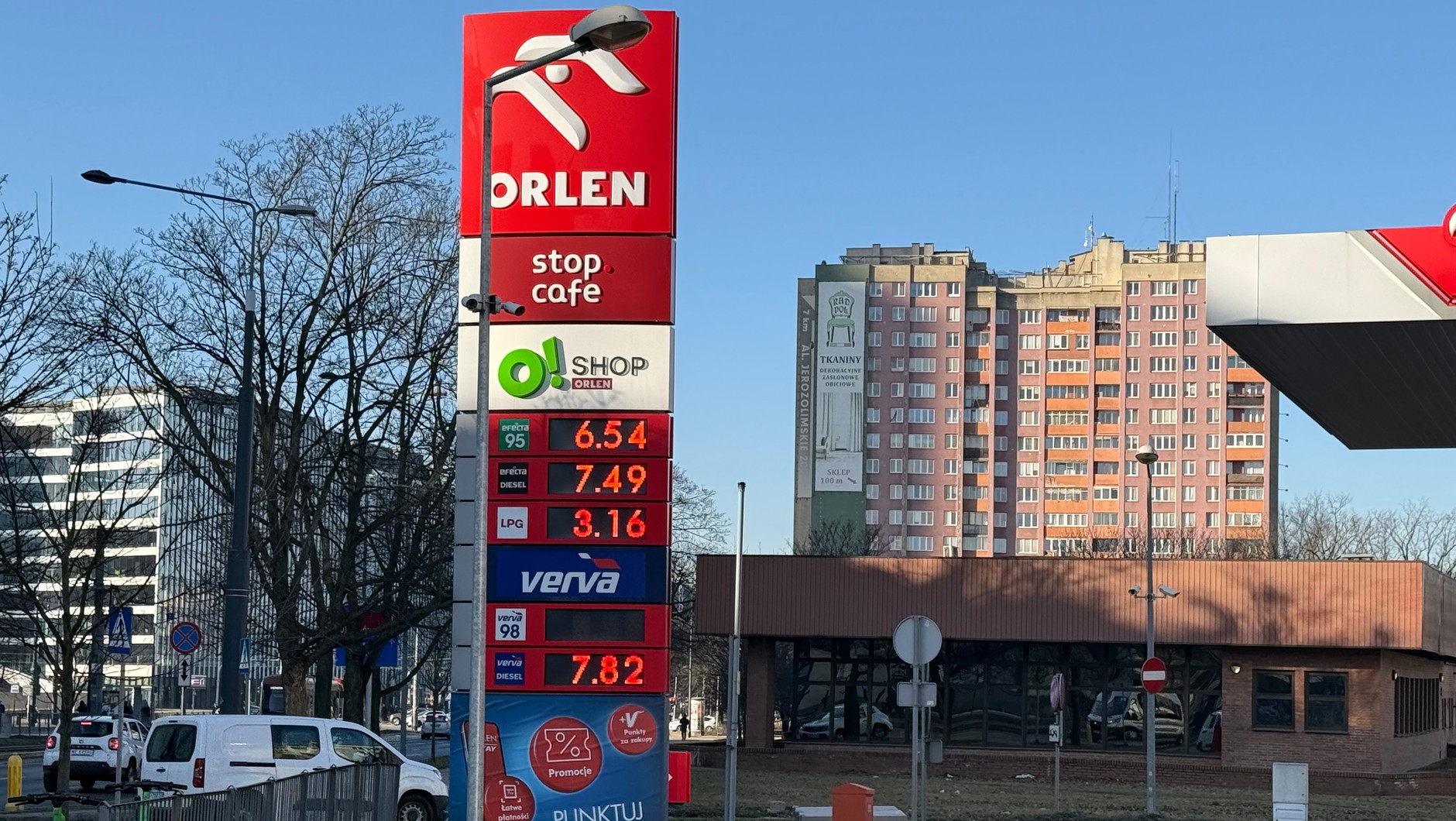 Ceny paliw w Warszawie 9 marca 2026 r.