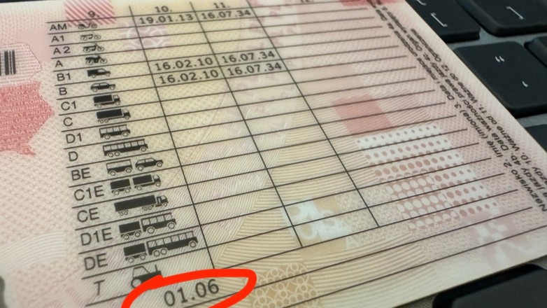 Prawo jazdy z kodem 01.06