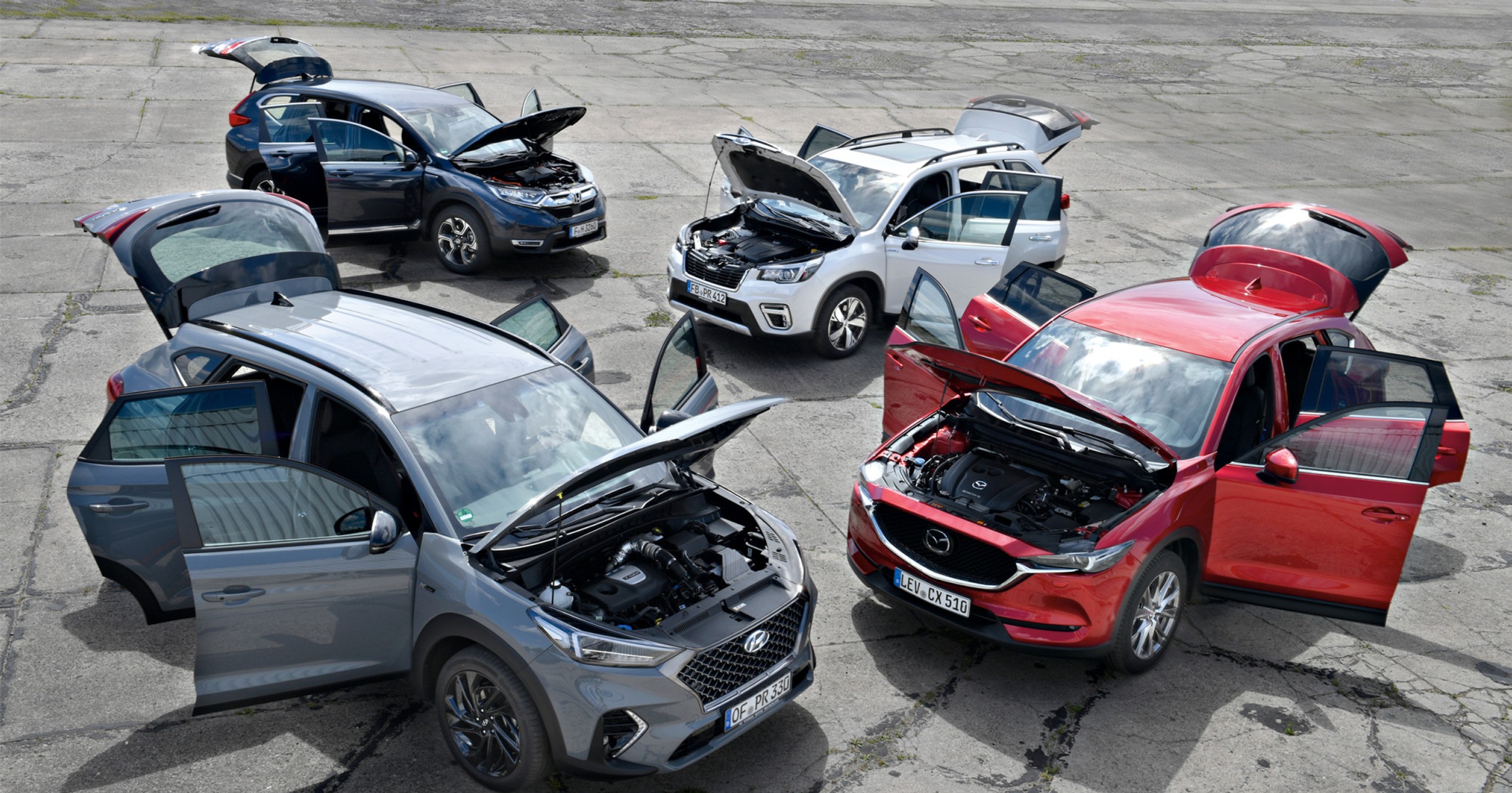 Porównanie: Honda CR-V, Hyundai Tucson, Mazda CX-5, Subaru Forester