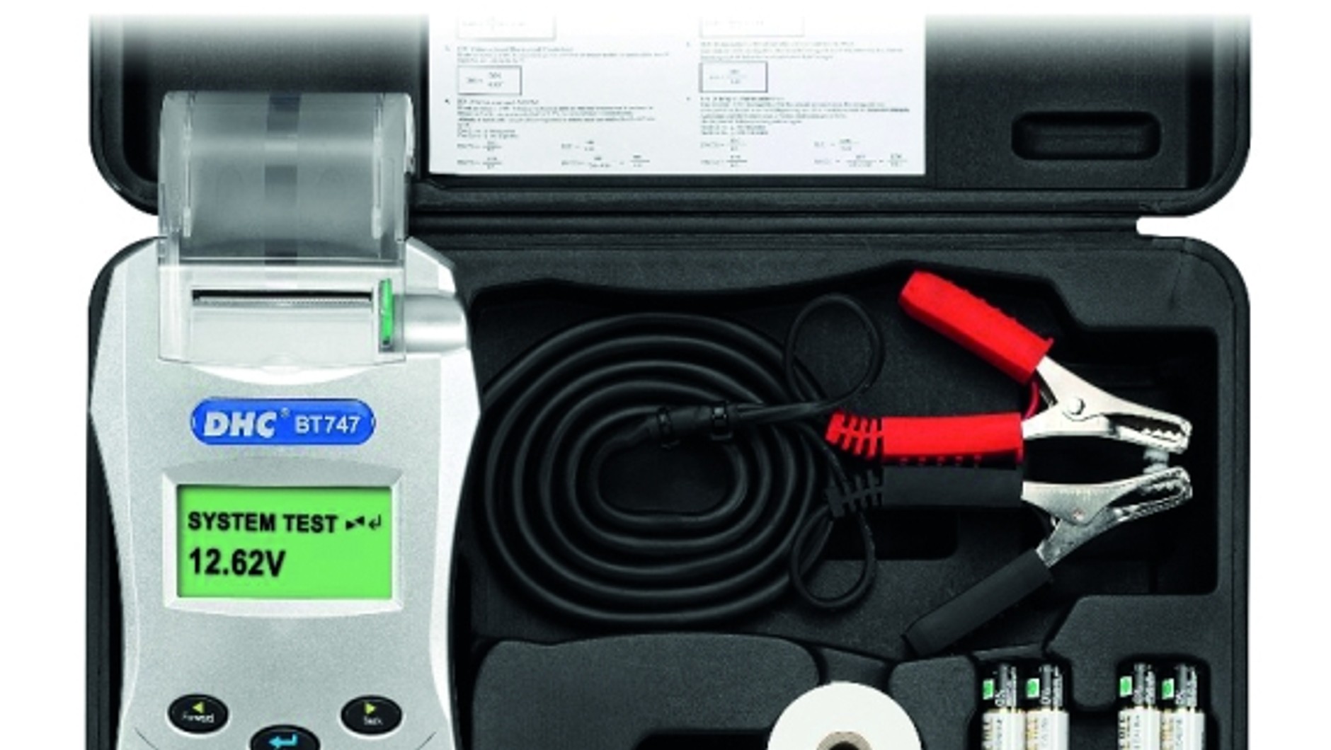 Tester elektroniczny może być wyposażony w drukarkę, pozwalającą uwiecznić wyniki przeprowadzonej próby