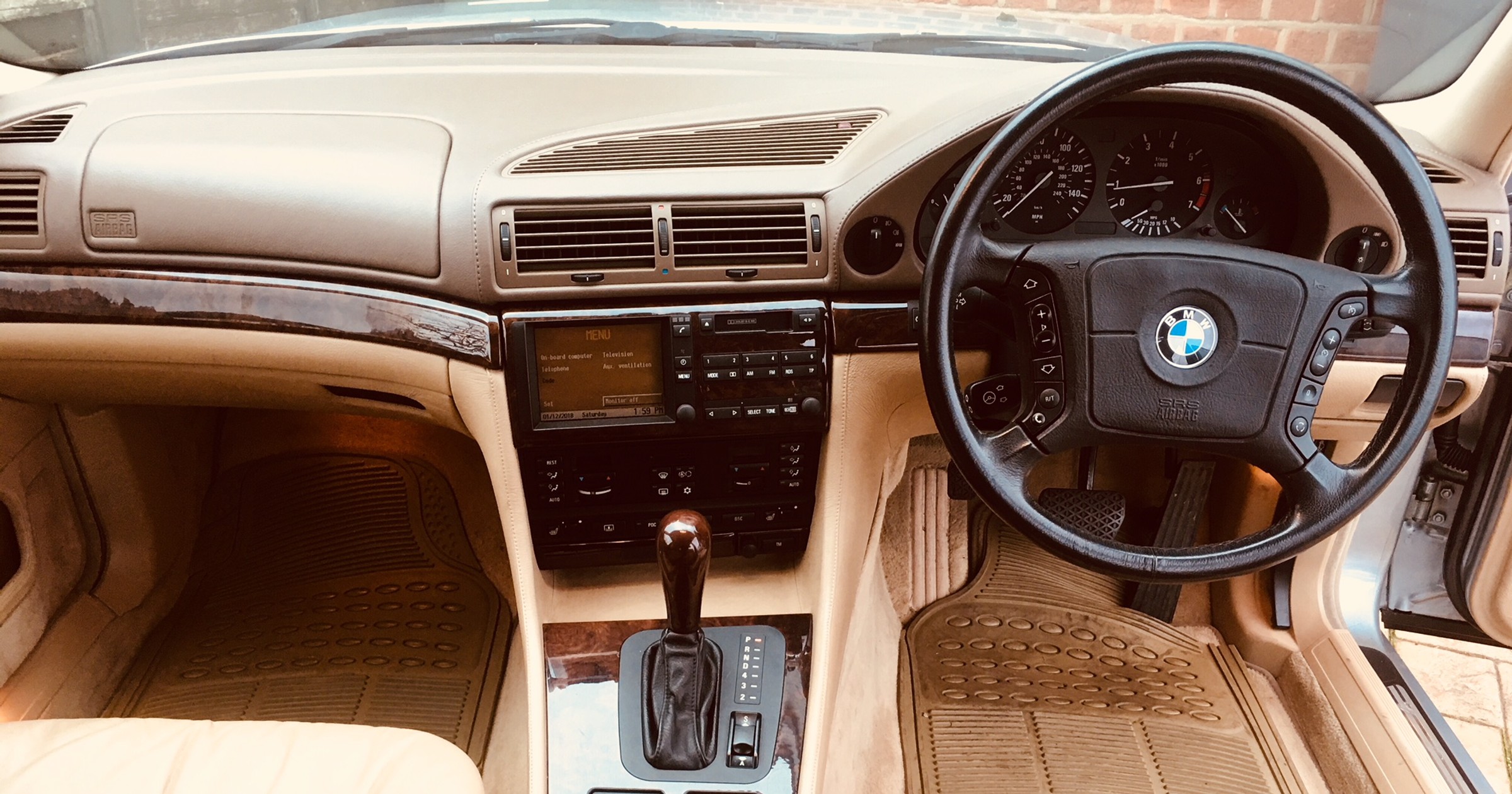 1995 BMW E38 750iL ex-Francis Rossi OBE interior 1