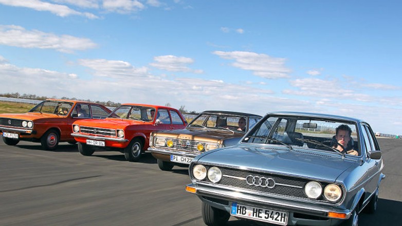 Te wspaniałe lata siedemdziesiąte: Audi 80 GL VW Passat Opel Ascona 1.6 Ford Taunus 1600 GXL