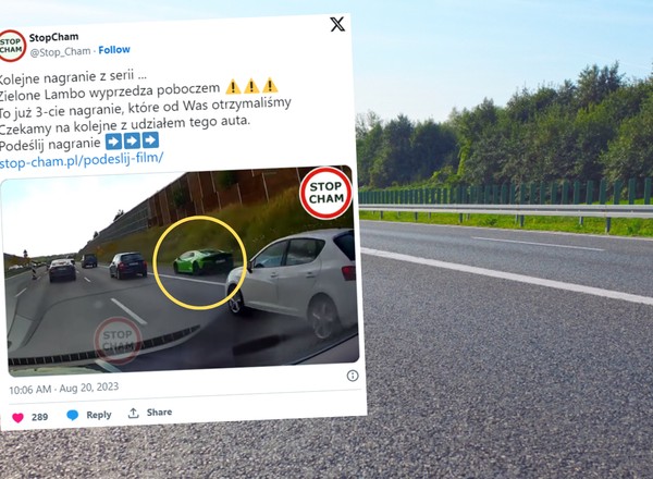 Zielone Lamborghini sieje postrach na polskich drogach. Są nagrania [WIDEO]
