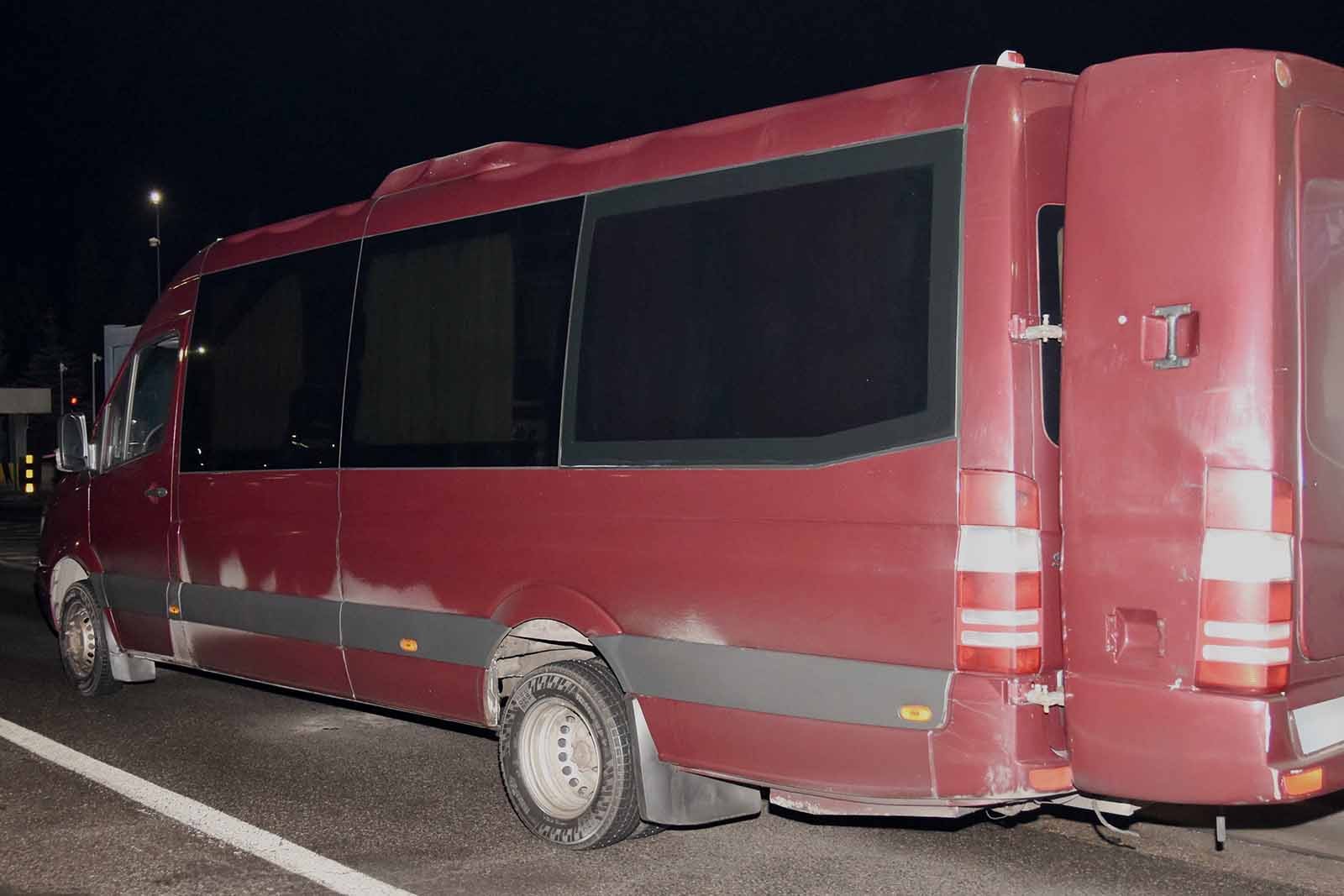 Mercedes zatrzymany przez Straż Graniczną