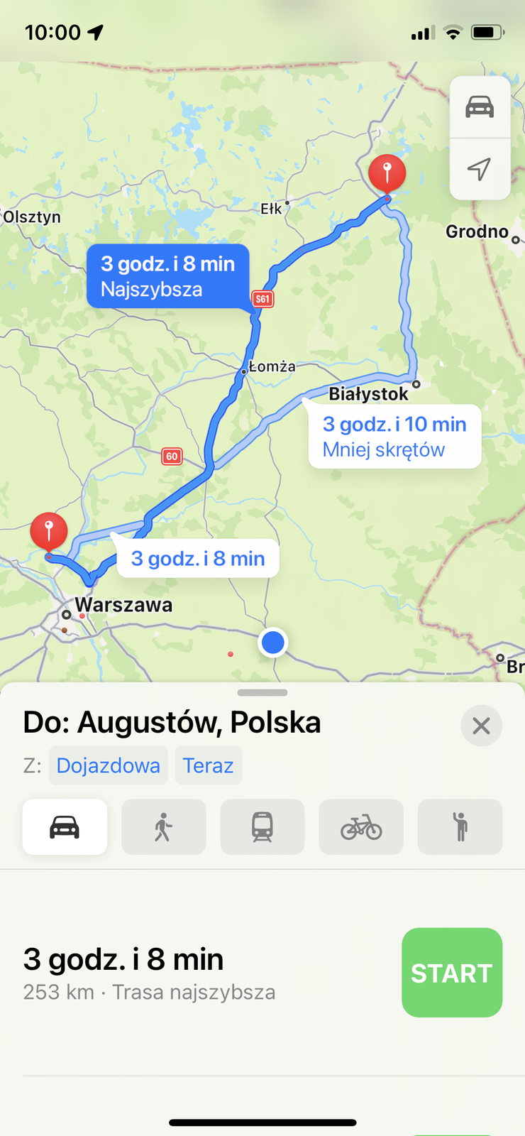 Nawigacja Apple Maps
