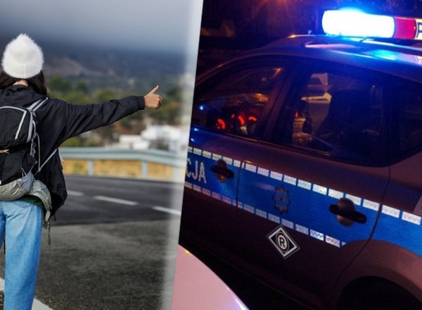 Takiej podróży autostopowiczka się nie spodziewała. Musiała interweniować policja