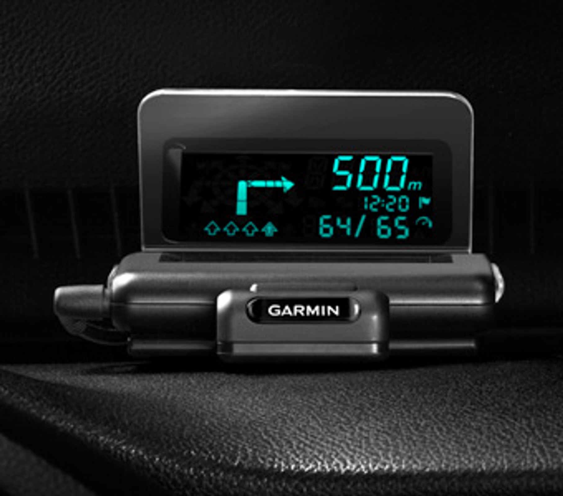 W razie potrzeby obraz może być wyświetlany na własnym ekranie urządzenia Garmin HUD.