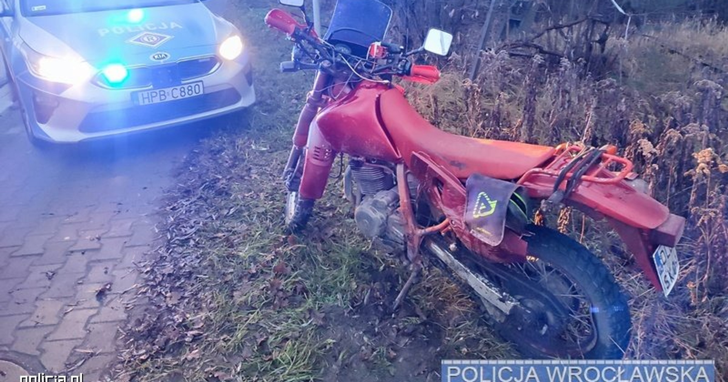 Pościg za motocyklistą ulicami Wrocławia