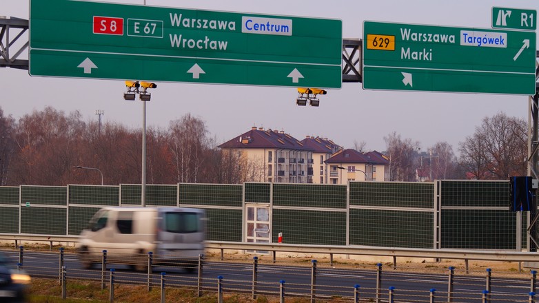 Odcinkowy pomiar prędkości na trasie S8 już działa