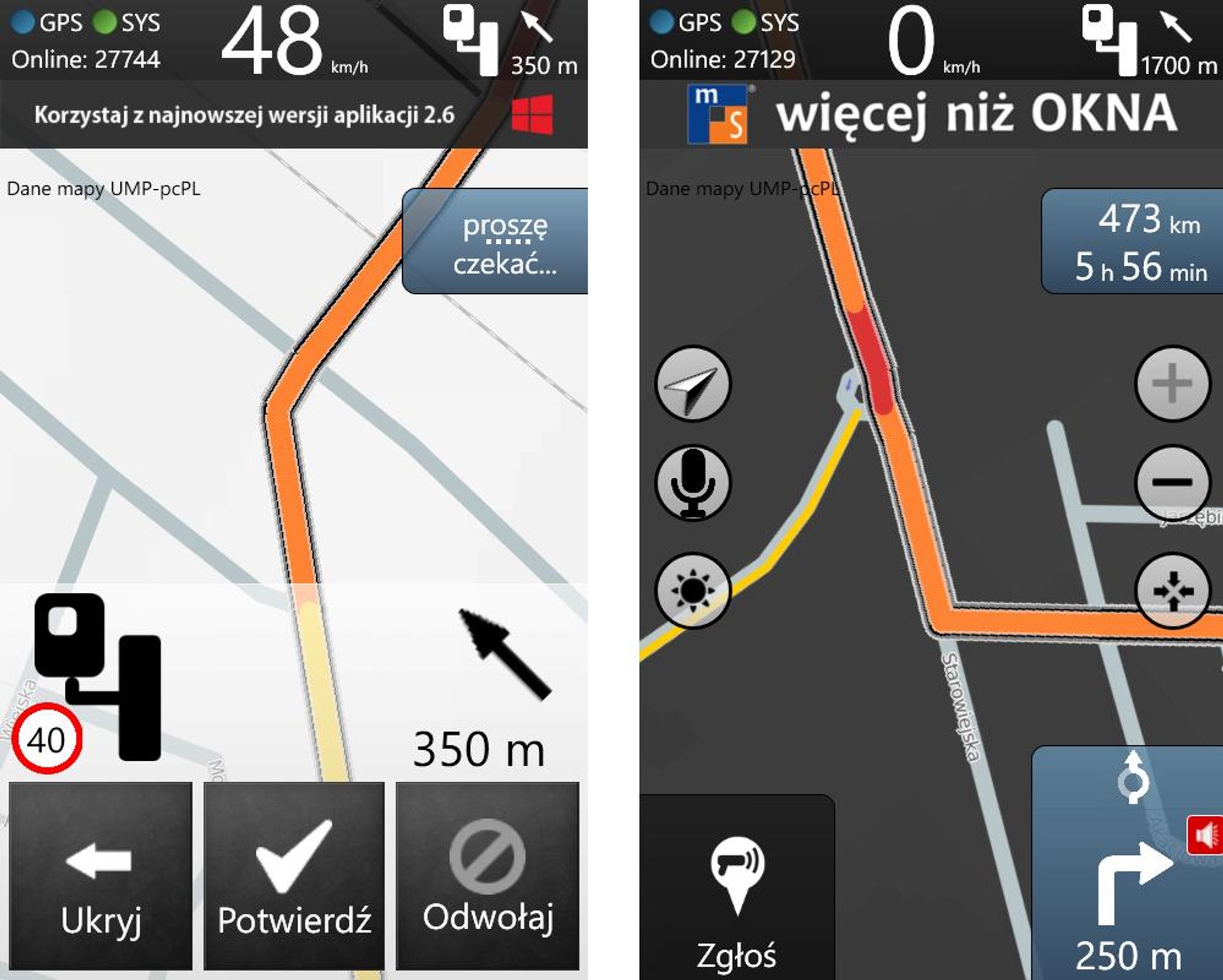 Jak prowadzi Yanosik z Windows Phone 8