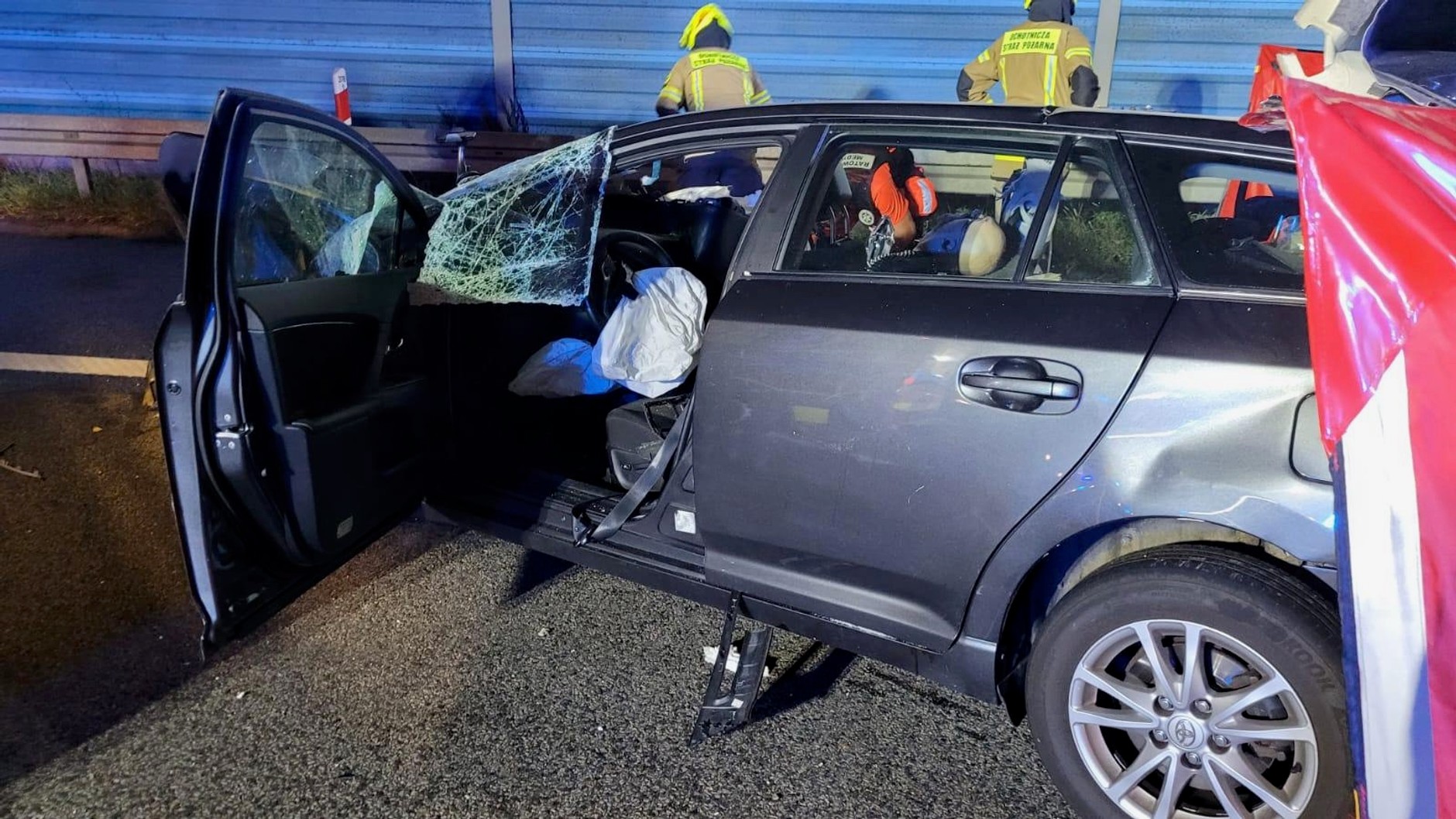 Wypadek na autostradzie A2